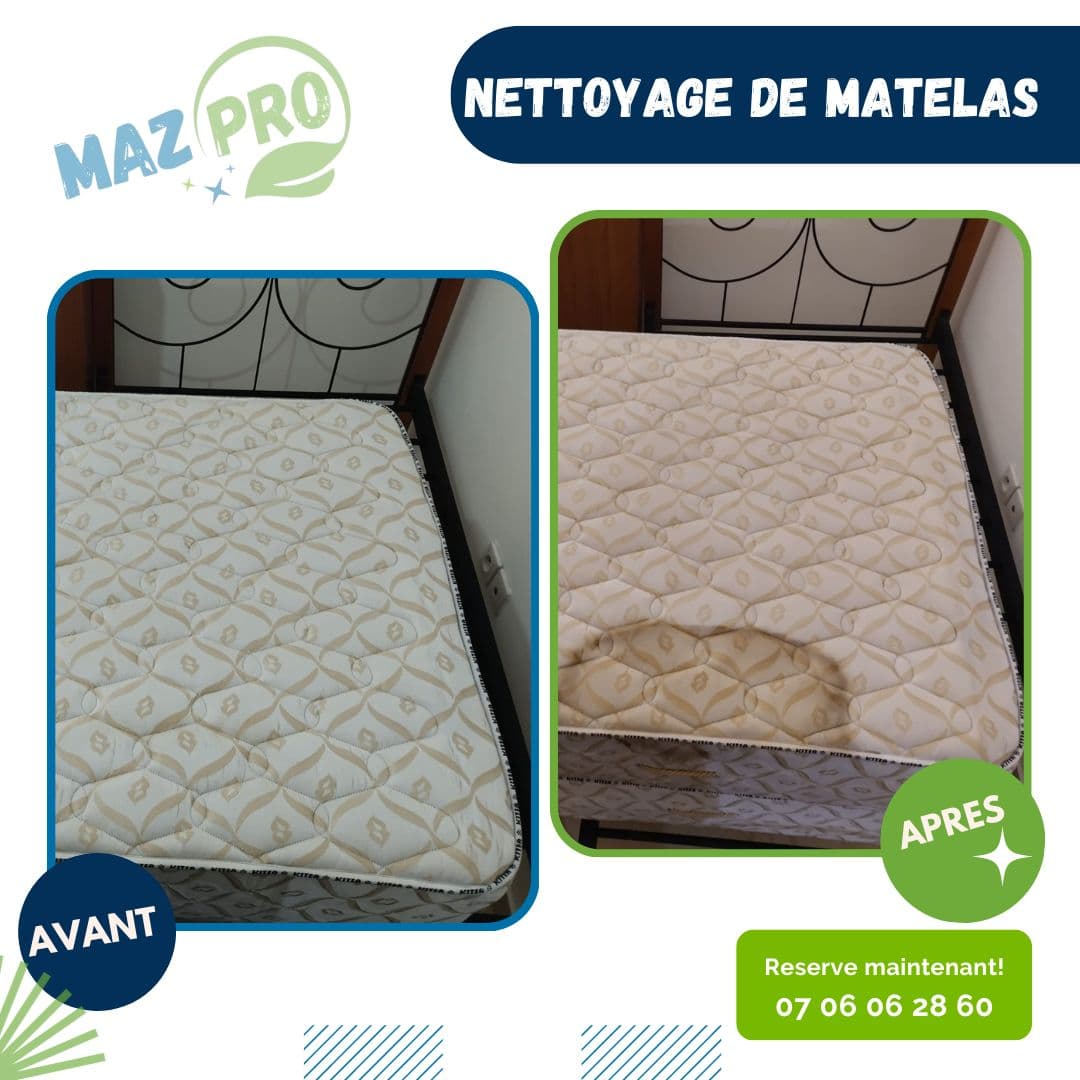 Nettoyage professionnel de matelas
